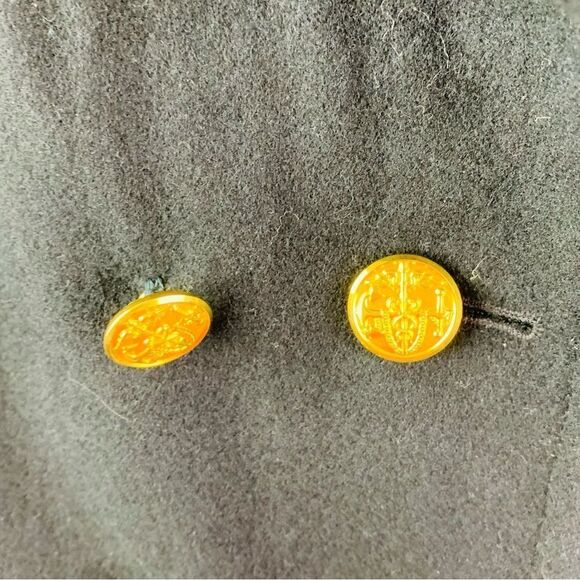 DSCP Quarterdeck Collection Black Wool Pea Jacket - Picture 3 of 4